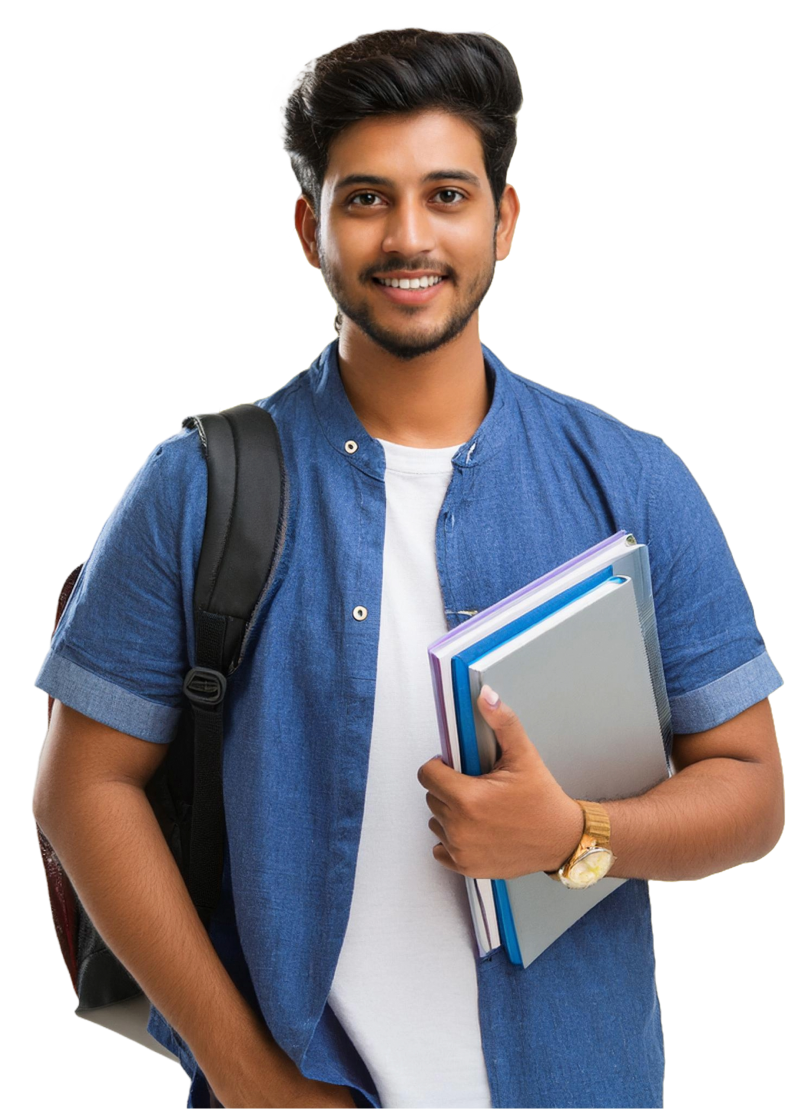 Admissions Consulting Student with books